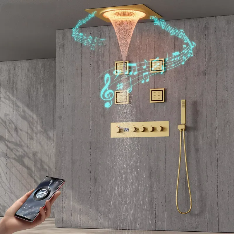스마트 LED 샤워 세트 욕실 음악 내장형 레인폴 시스 - Spa & Wellness Earth City Москва Шелепиха 리뷰 및 가격